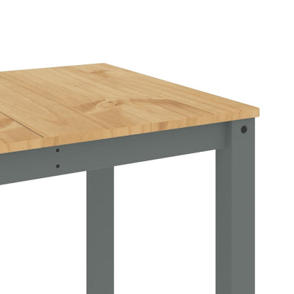 Tavolo da Pranzo PANAMA Grigio 160x80x75 cm Legno Massello Pino | homemem39