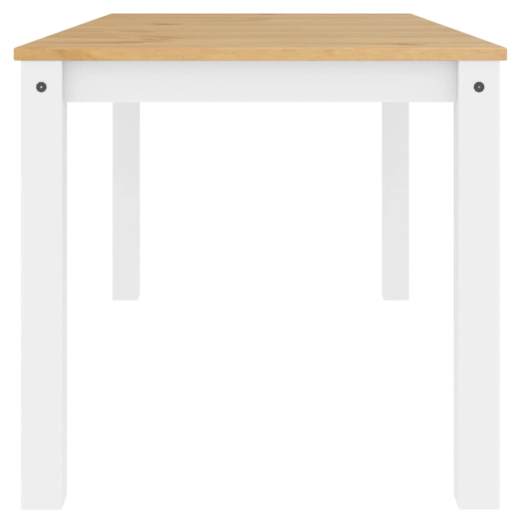 Tavolo da Pranzo PANAMA Bianco 160x80x75 cm Legno Massello Pino | homemem39