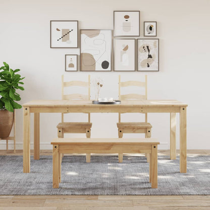 Tavolo da Pranzo PANAMA Grigio 180x90x75 cm Legno Massello Pino | homemem39