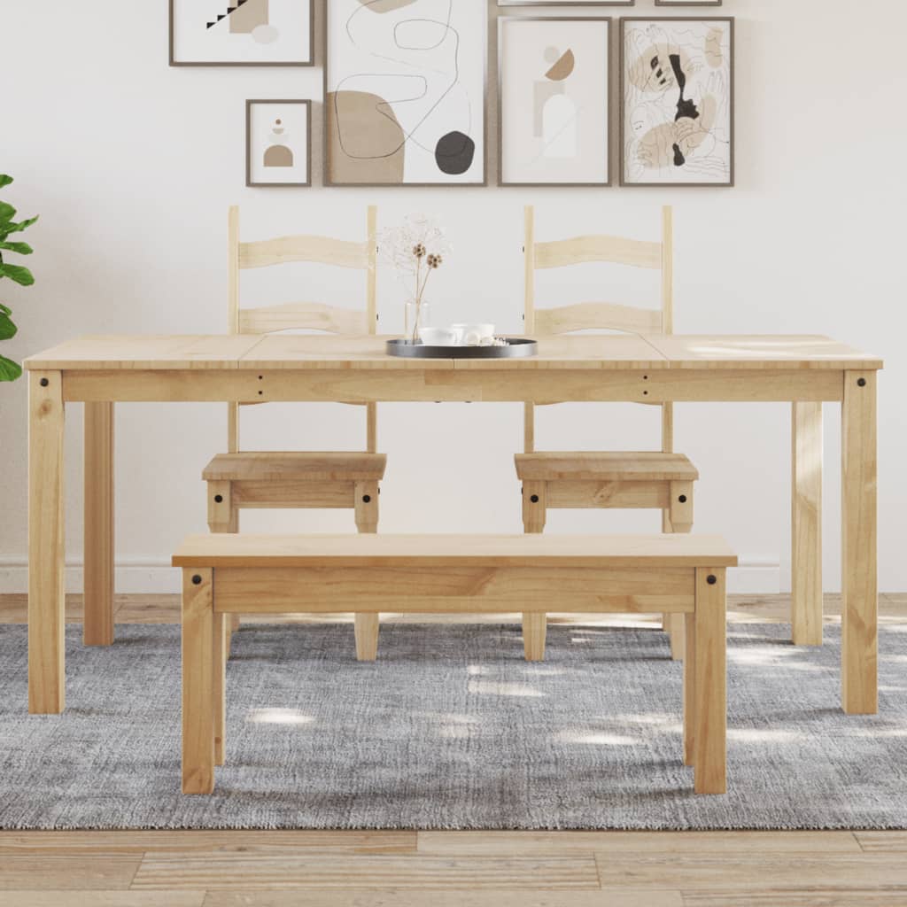 Tavolo da Pranzo PANAMA Grigio 180x90x75 cm Legno Massello Pino | homemem39
