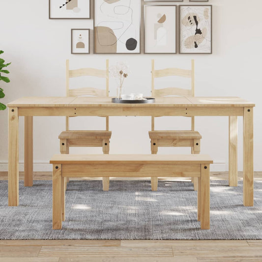 Tavolo da Pranzo PANAMA Grigio 180x90x75 cm Legno Massello Pino | homemem39