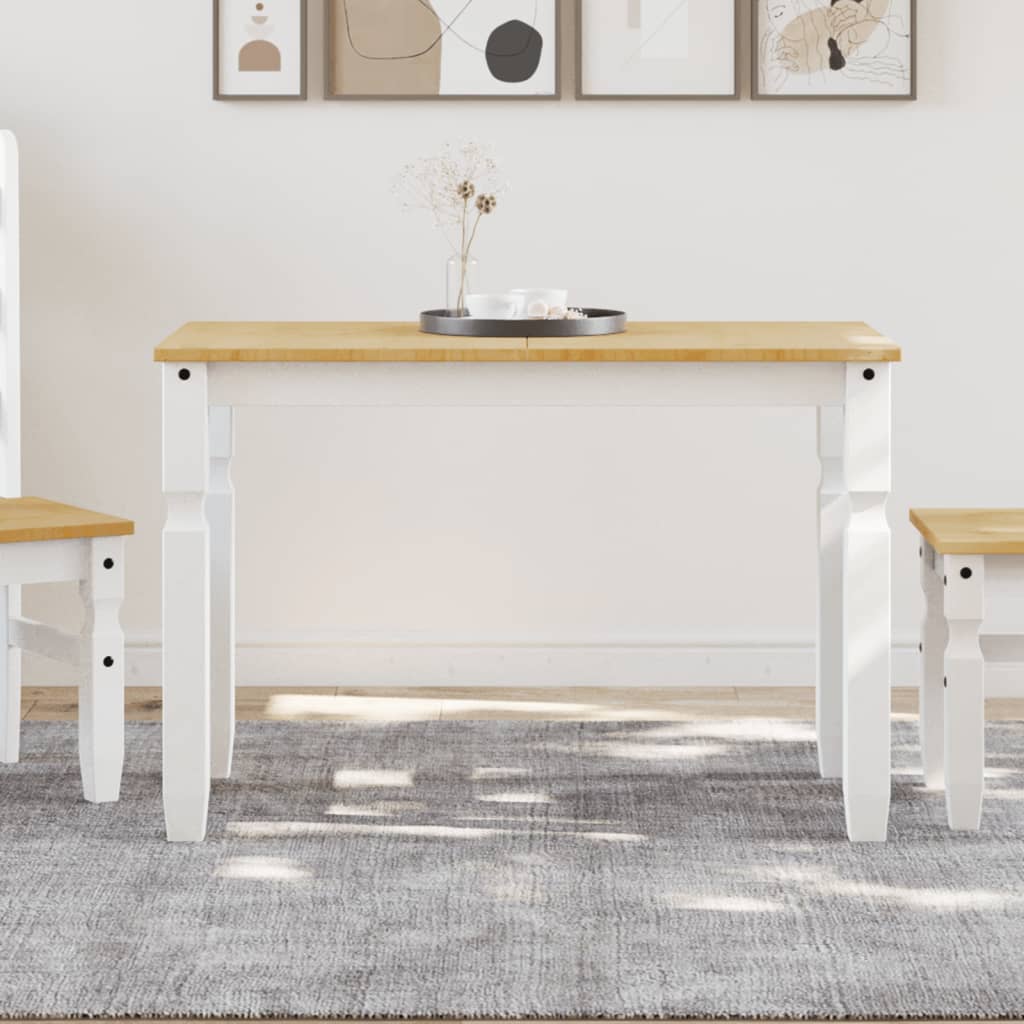 Tavolo da Pranzo Corona 112x60x75 cm in Legno Massello di Pino | homemem39