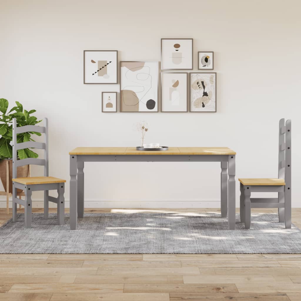 Tavolo da Pranzo Corona 160x80x75 cm in Legno Massello di Pino | homemem39