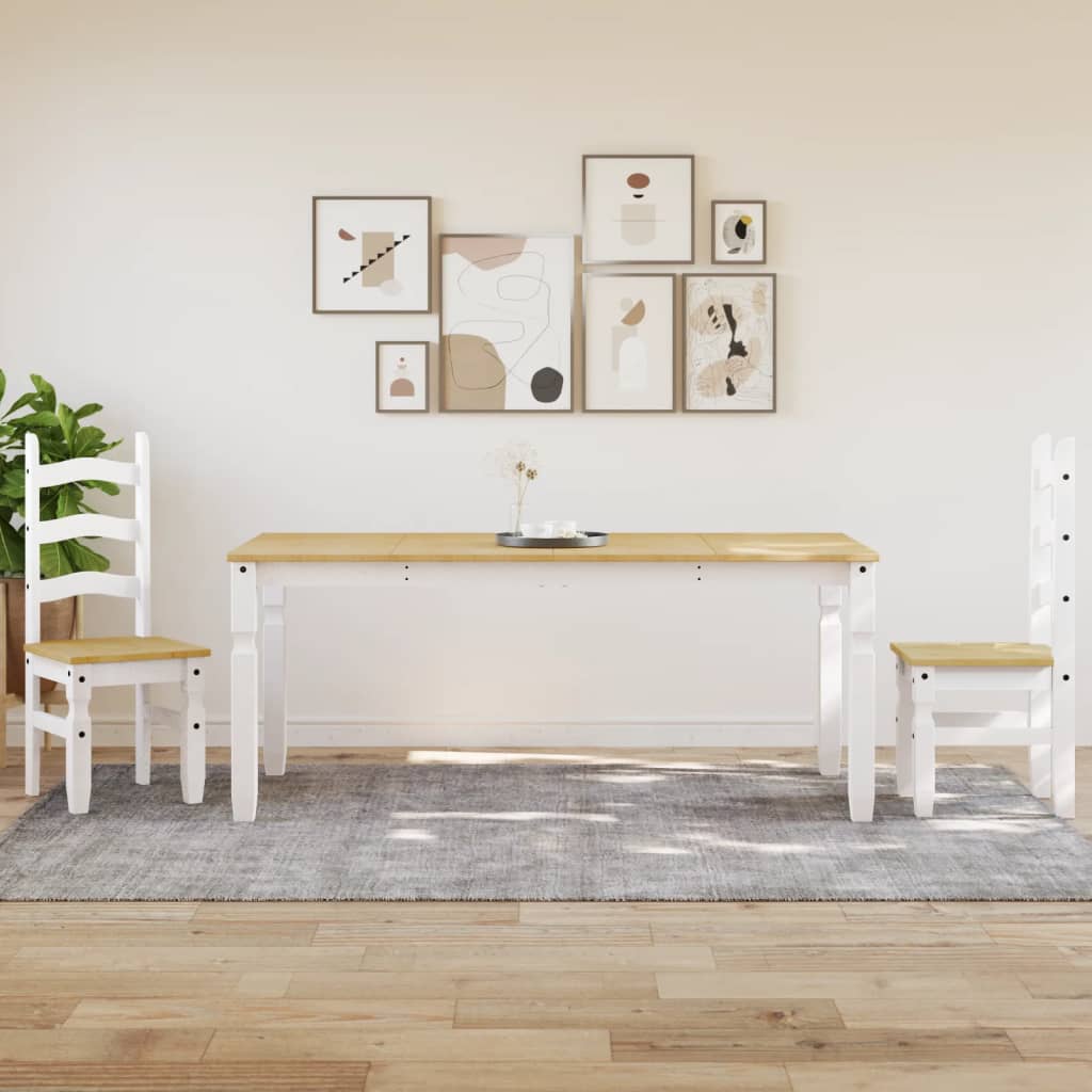 Tavolo da Pranzo Corona 180x90x75 cm in Legno Massello di Pino | homemem39