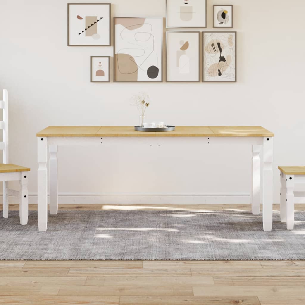 Tavolo da Pranzo Corona 180x90x75 cm in Legno Massello di Pino | homemem39