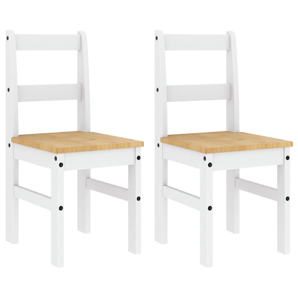Sedie da Pranzo 2 pz Panama 105x30x45 cm Legno Massello Pino