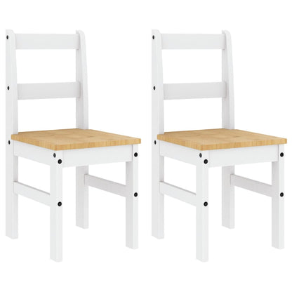 Sedie da Pranzo 2 pz Panama 105x30x45 cm Legno Massello Pino
