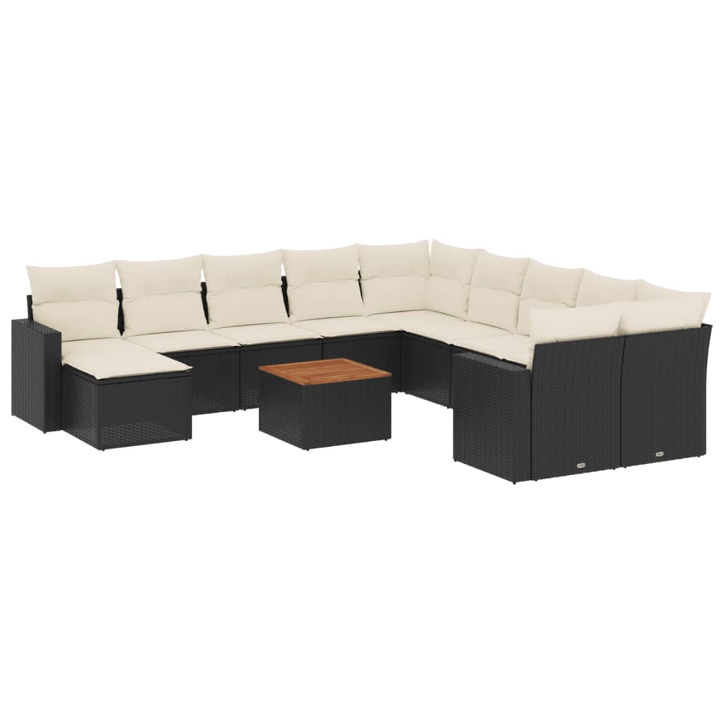 Set Divani da Giardino 12 pz con Cuscini in Polyrattan