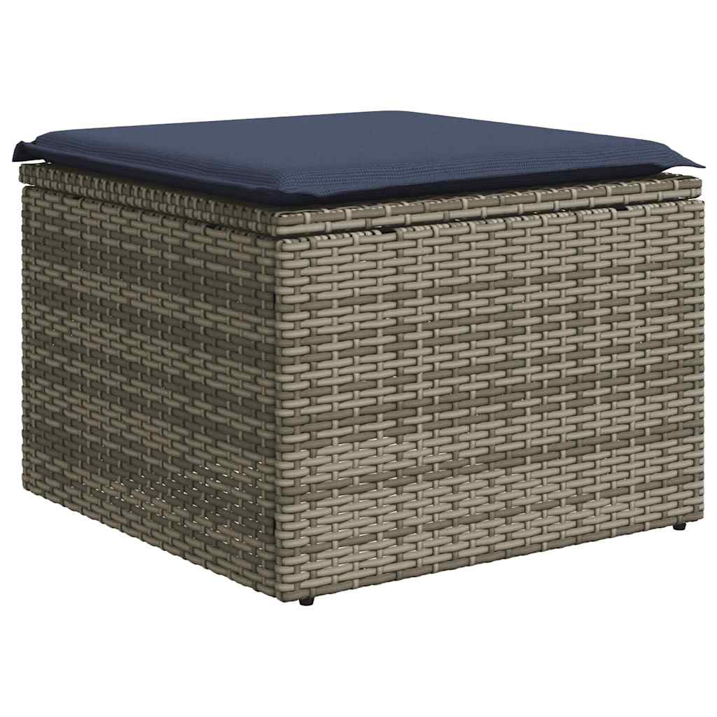 Set Divani da Giardino 6 pz con Cuscini Grigio in Polyrattan | homemem39