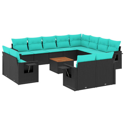 Set Divani da Giardino 13 pz con Cuscini in Polyrattan