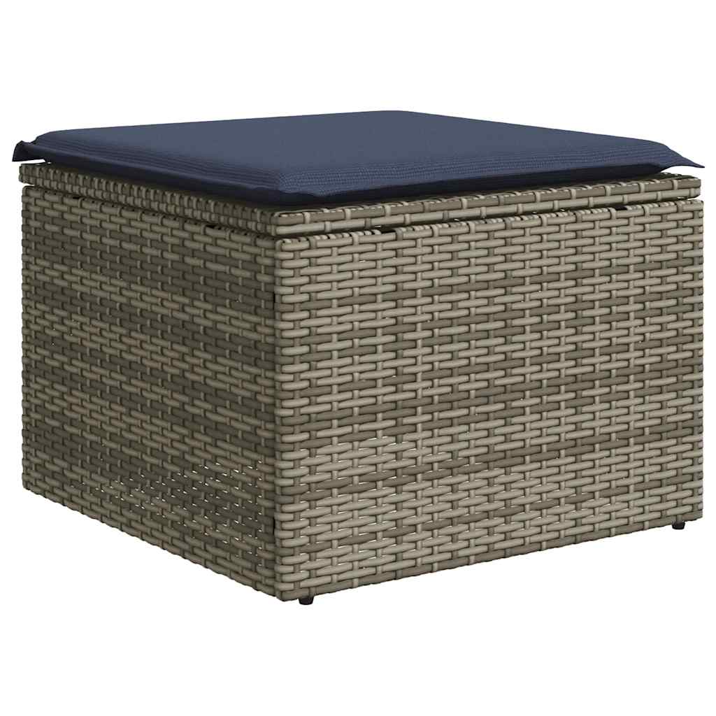 Set Divani da Giardino 12 pz con Cuscini Grigio in Polyrattan | homemem39