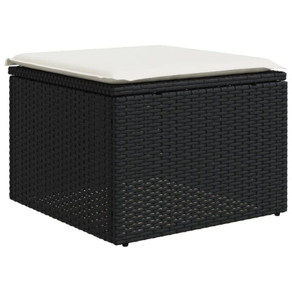 Set Divani da Giardino con Cuscini 7pz Nero Polyrattan | homemem39