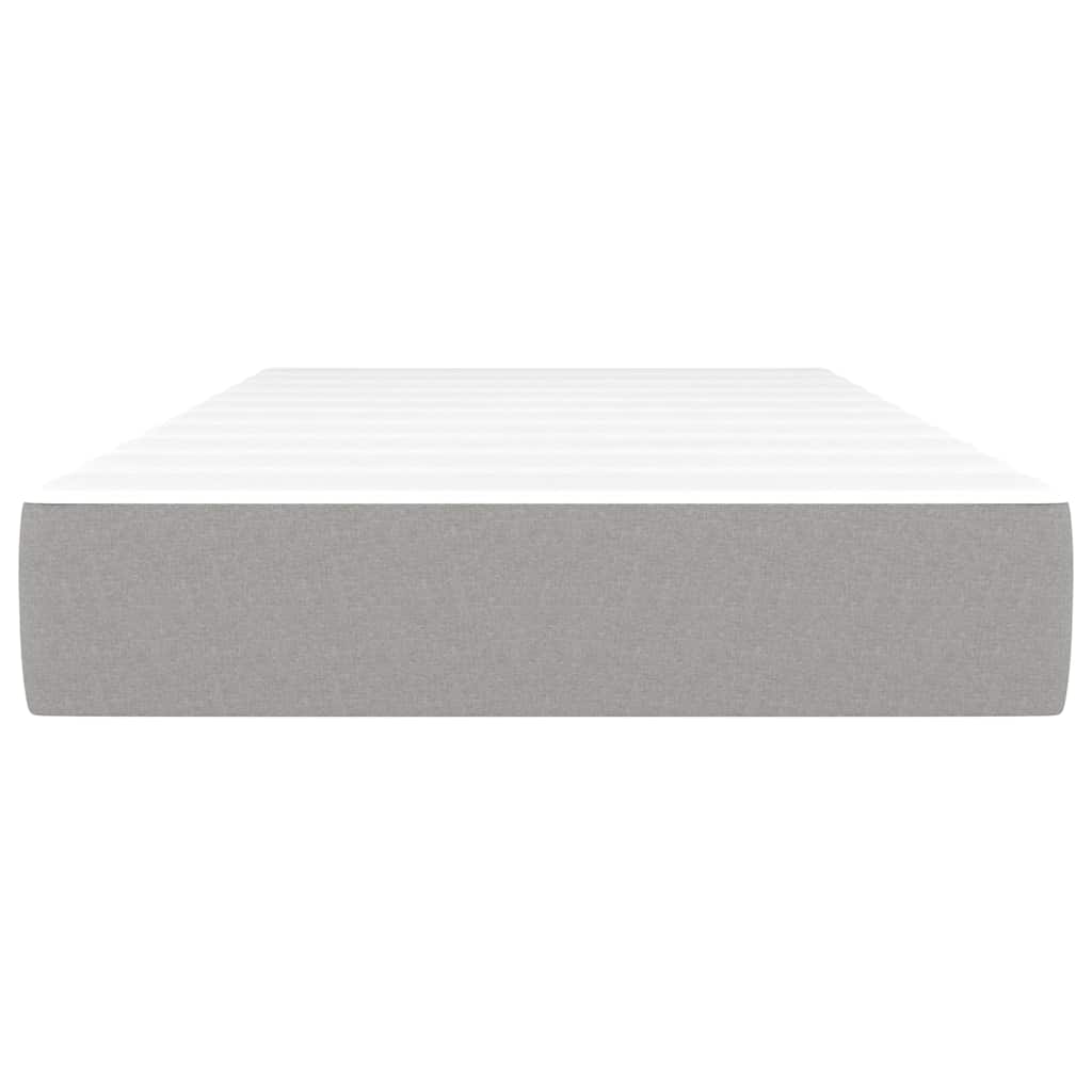 Materasso Molle Insacchettate Grigio Chiaro 120x190x20 Tessuto - homemem39