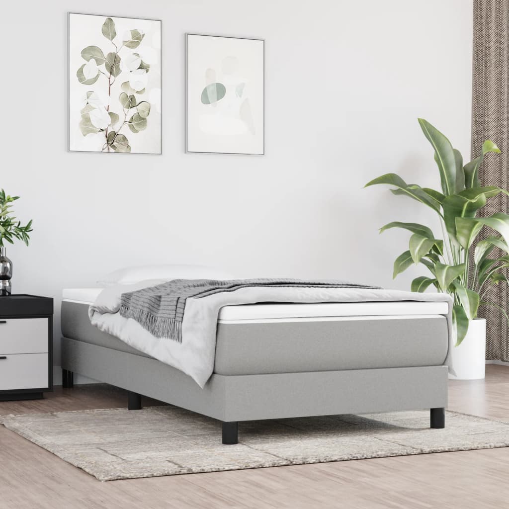 Materasso Molle Insacchettate Rigidità Media Grigio Chiaro 120x190x20 Tessuto