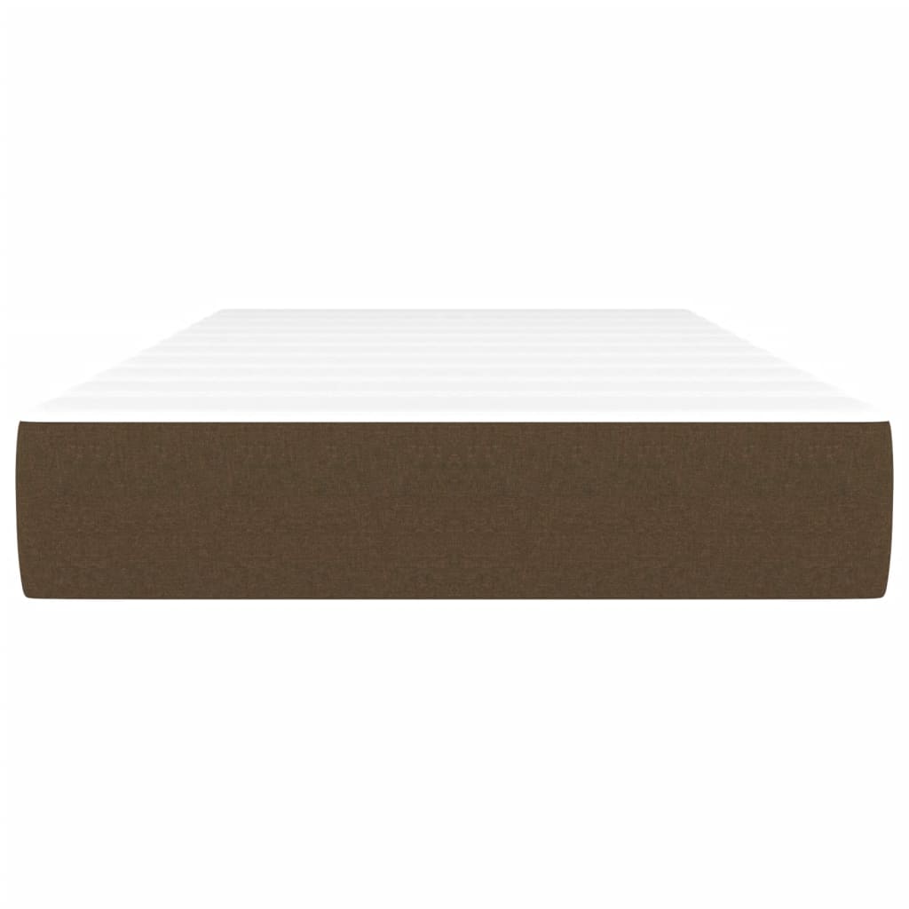 Materasso Molle Insacchettate Marrone Scuro 120x190x20 Tessuto - homemem39