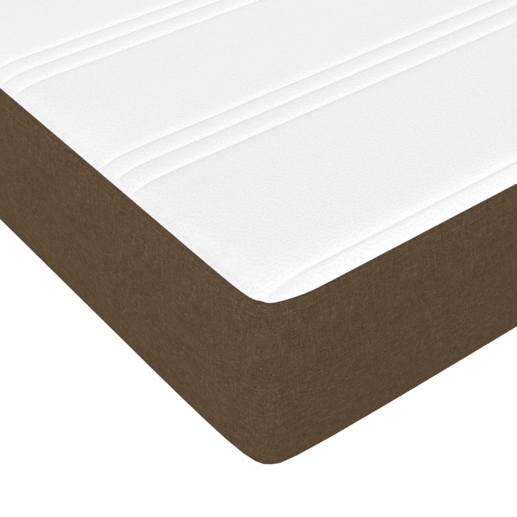 Materasso Molle Insacchettate Rigidità Media Marrone Scuro 120x190x20 Tessuto