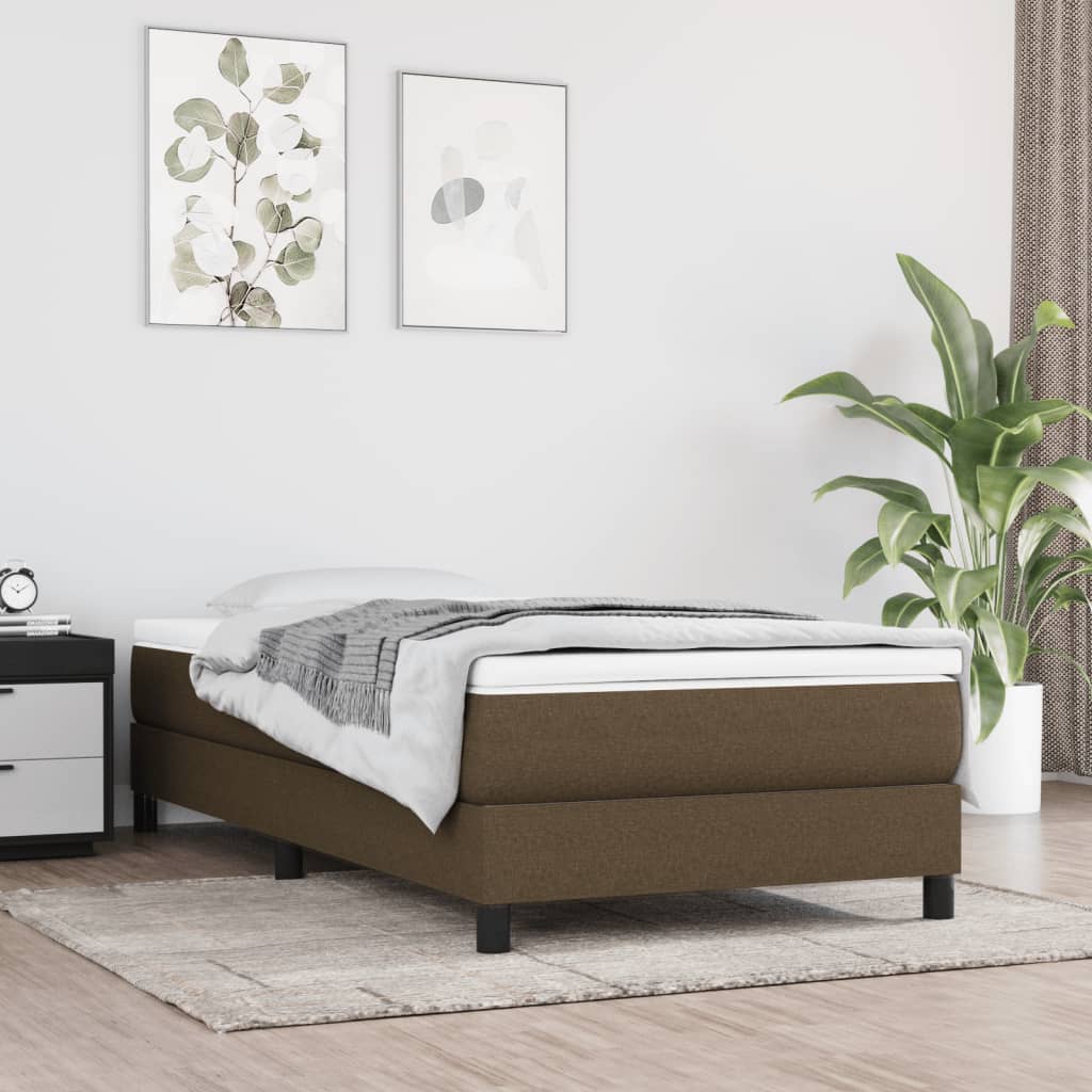 Materasso Molle Insacchettate Rigidità Media Marrone Scuro 120x190x20 Tessuto