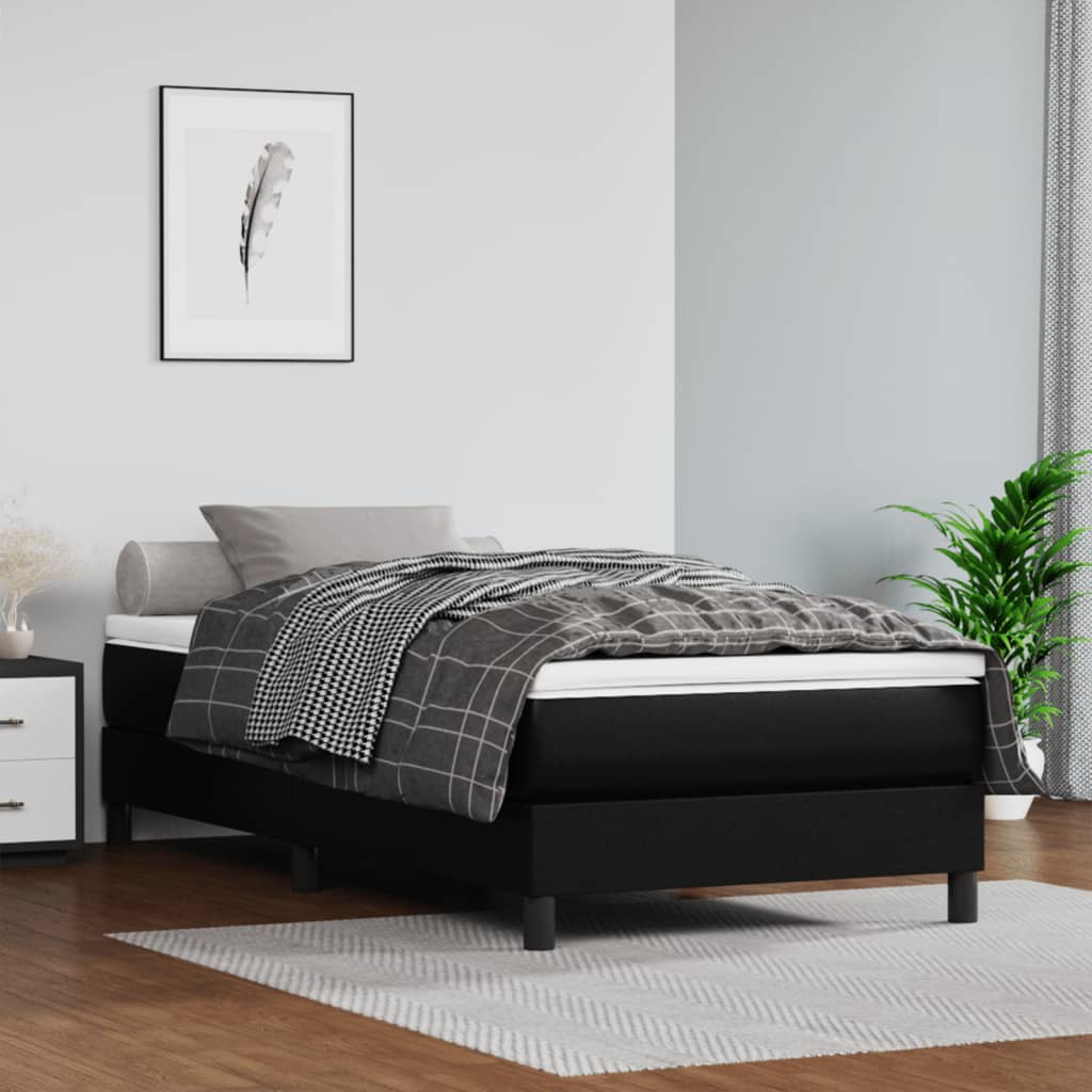 Materasso a Molle Insacchettate Rigidità Media Nero 120x190x20cm in Similpelle - homemem39