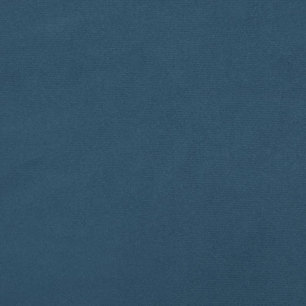 Materasso a Molle Blu Scuro 120x190x20 cm in Velluto