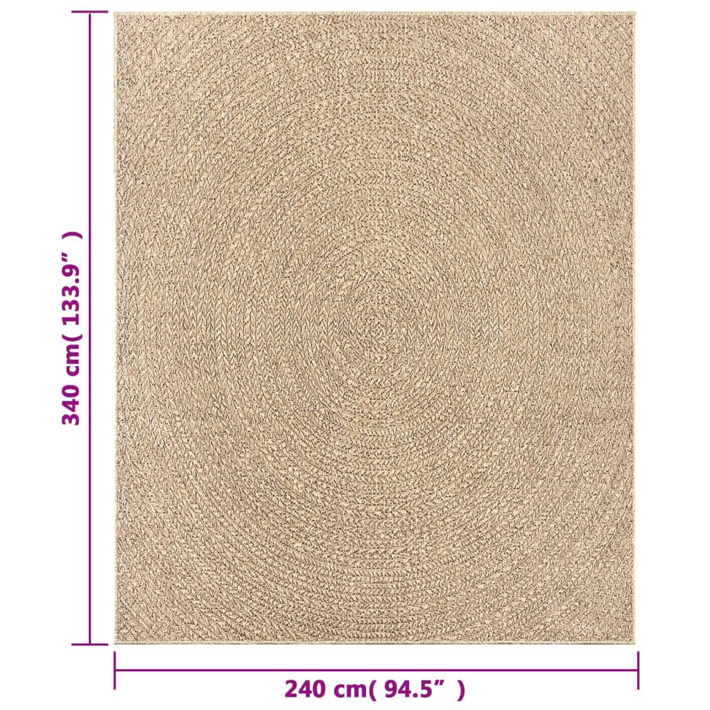 Tappeto ZIZUR 240x340 cm Aspetto Iuta per Interni ed Esterni | homemem39