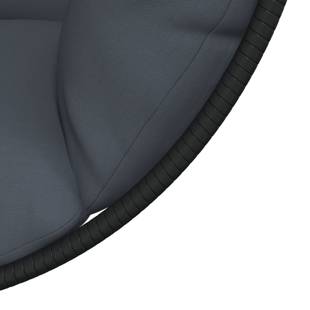 Sedia a Uovo Sospesa con Supporto Antracite Polyrattan/Acciaio | homemem39
