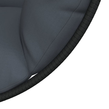 Sedia a Uovo Sospesa con Supporto Antracite Polyrattan/Acciaio | homemem39