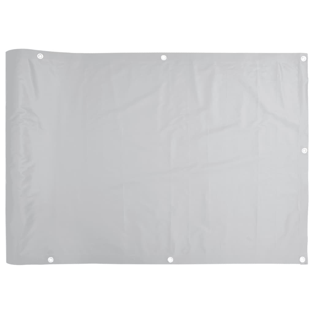 Grauer Balkonschirm 600x75 cm aus PVC