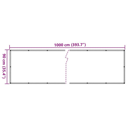 Paravento da Balcone Antracite 1000x90 cm in PVC