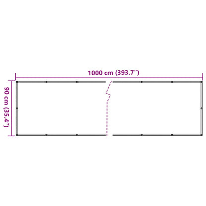 Paravento da Balcone Crema 500x90 cm in PVC