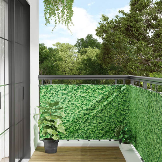Paravento da Giardino con Aspetto Pianta Verde 400x90 cm PVC