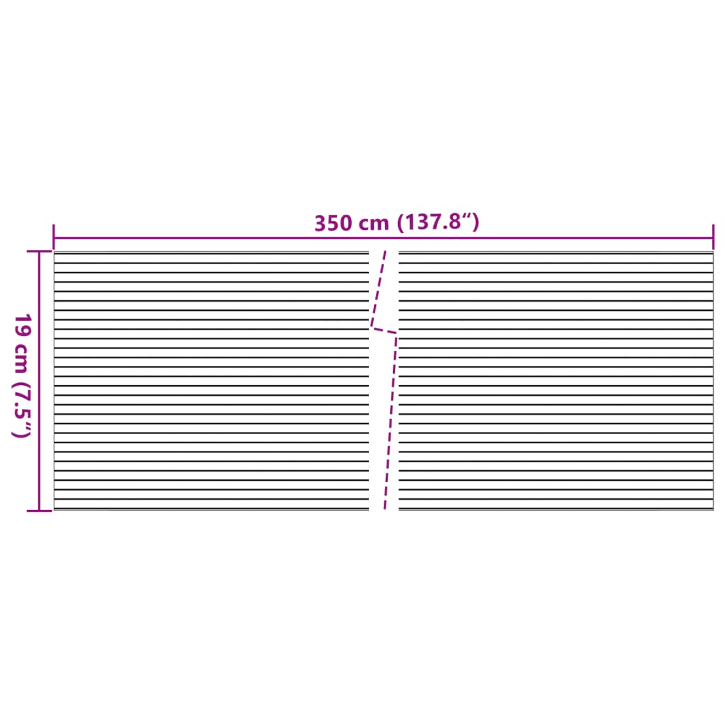 Garden Screen with Gray Stone Look 35x0.19 cm PVC