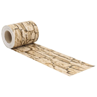 Paravento Giardino Aspetto Pietra Grezza Beige 35x0,19 cm PVC