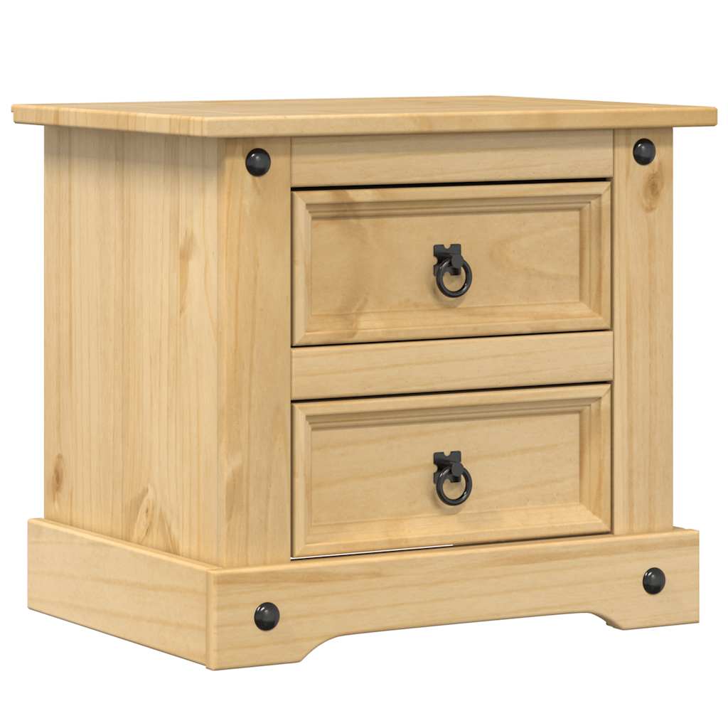 Comodino Corona 53x39x47 cm in Legno Massello di Pino