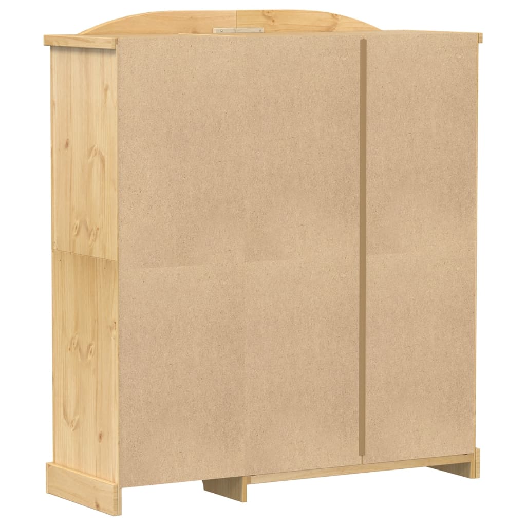 Armadio Corona 151,5x52x170 cm in Legno Massello di Pino - homemem39