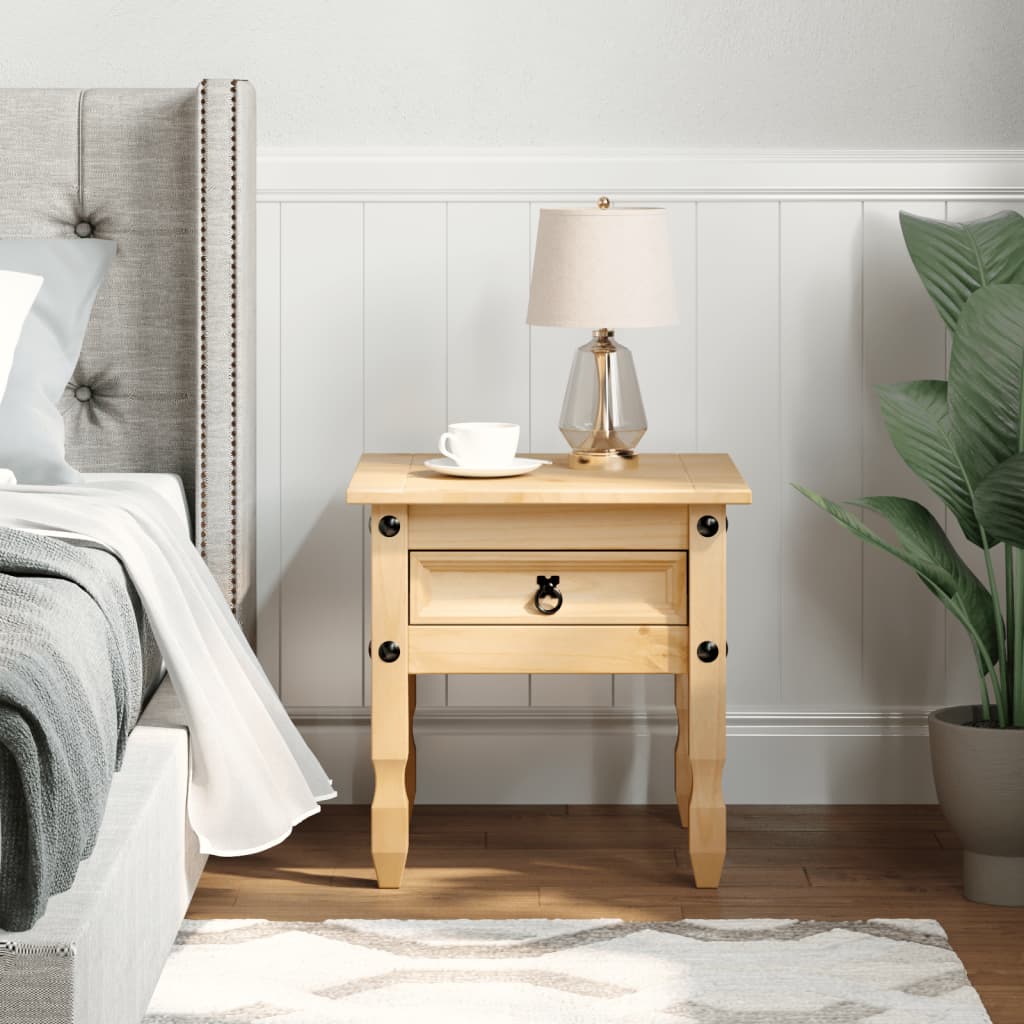 Tavolino Corona 50x50x50 cm in Legno Massello di Pino - homemem39