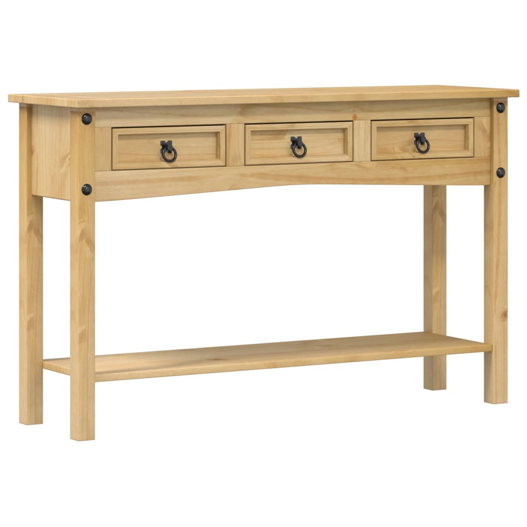 Tavolino Consolle Corona 114x34,5x73 cm Legno Massello di Pino - homemem39