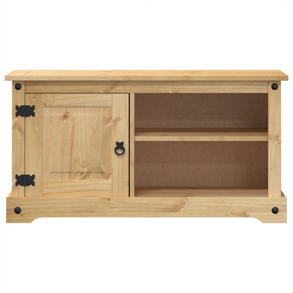 Mobile Porta TV Corona 100x37x52 cm in Legno Massello di Pino