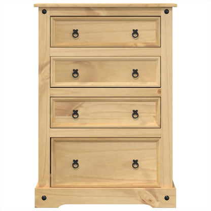 Cassettiera Corona 80x43x114 cm in Legno Massello di Pino - homemem39