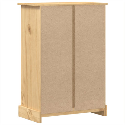 Cassettiera Corona 80x43x114 cm in Legno Massello di Pino - homemem39