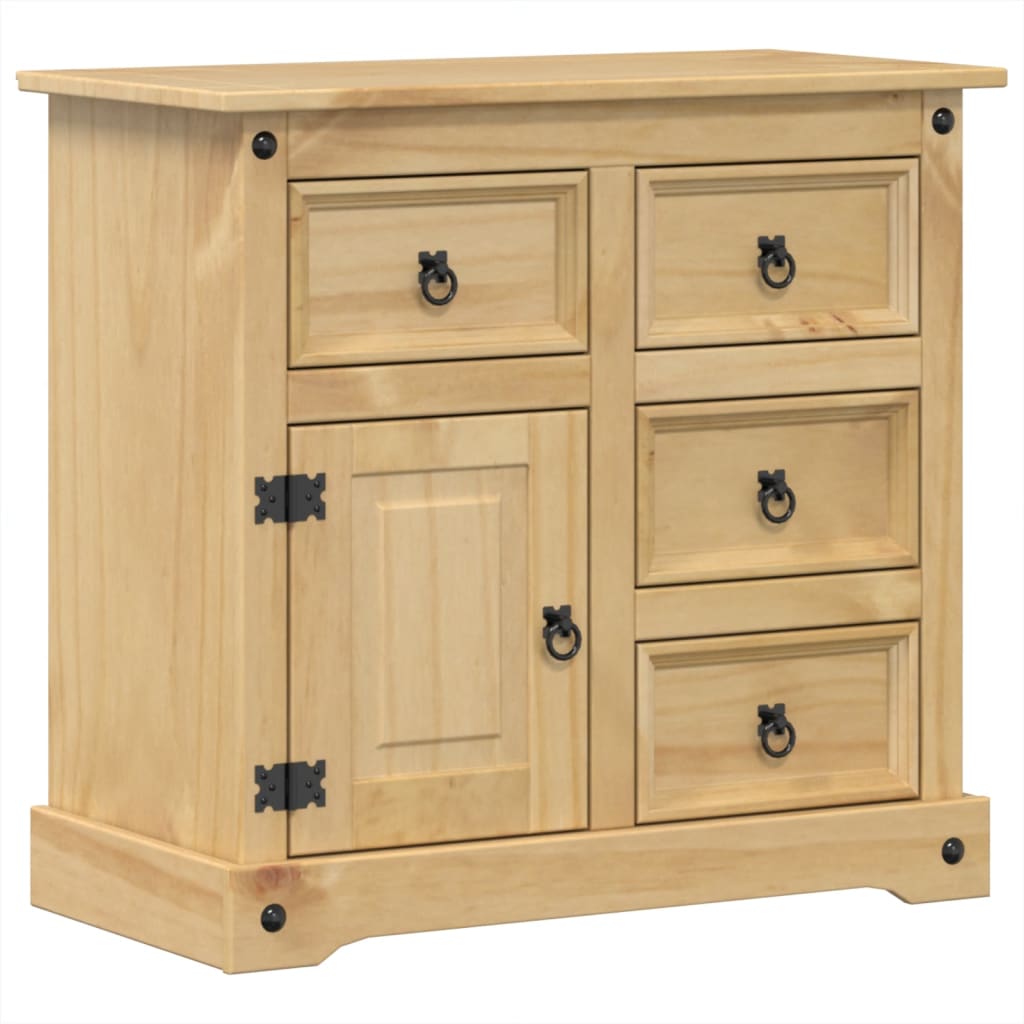 Credenza Corona 87x40x76 cm in Legno Massello di Pino - homemem39