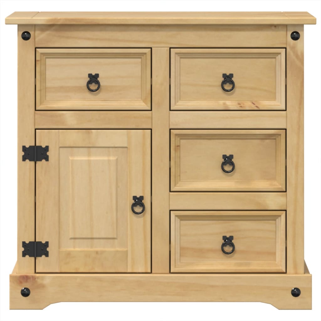 Credenza Corona 87x40x76 cm in Legno Massello di Pino - homemem39