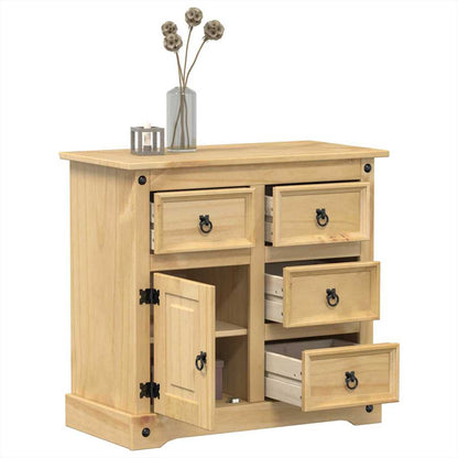 Credenza Corona 80x40x75 cm in Legno Massello di Pino