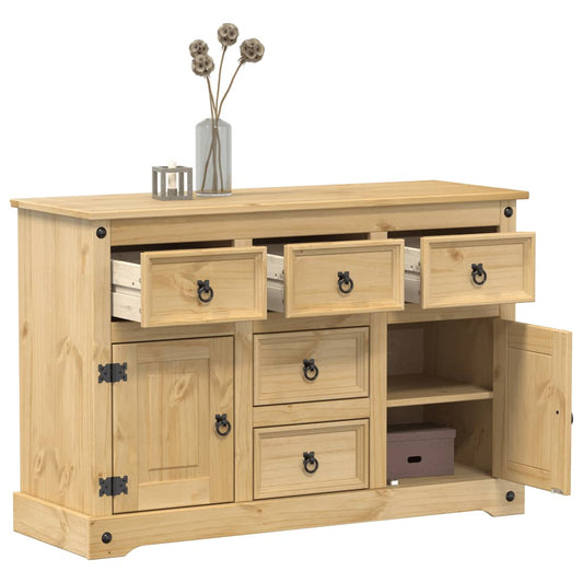 Corona Sideboard 115x40x76 cm in Solid Pine Wood