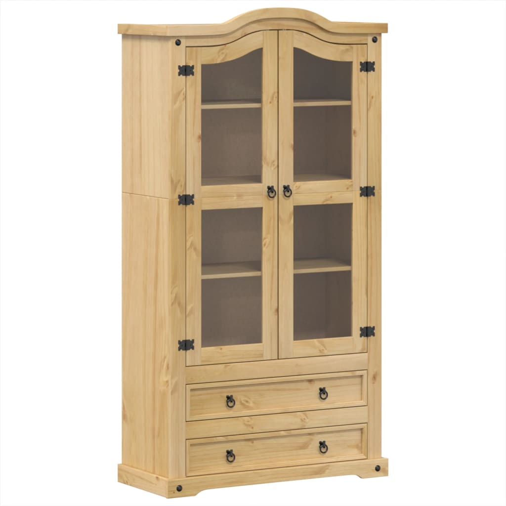 Corona display cabinet 99x43x187 cm in solid pine wood