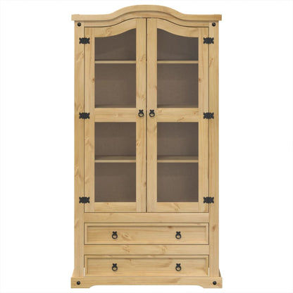 Corona display cabinet 99x43x187 cm in solid pine wood