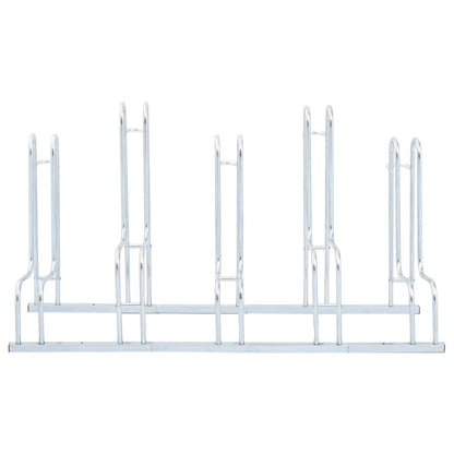 Supporto per 5 Bici da Pavimento Autoportante Acciaio Zincato - homemem39