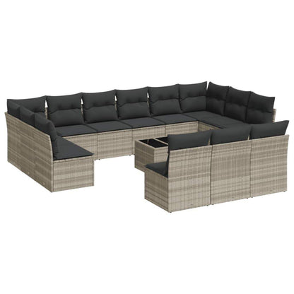 Set Divani da Giardino 14pz con Cuscini in Polyrattan - homemem39