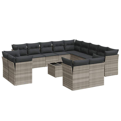 Set Divani da Giardino 14pz con Cuscini in Polyrattan - homemem39