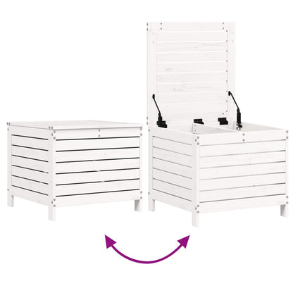 Set Salotto da Giardino 5 pz Bianco in Legno Massello di Pino