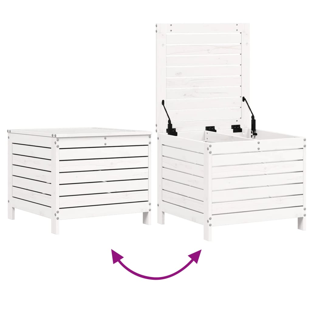Set Salotto da Giardino 5 pz Bianco in Legno Massello di Pino - homemem39
